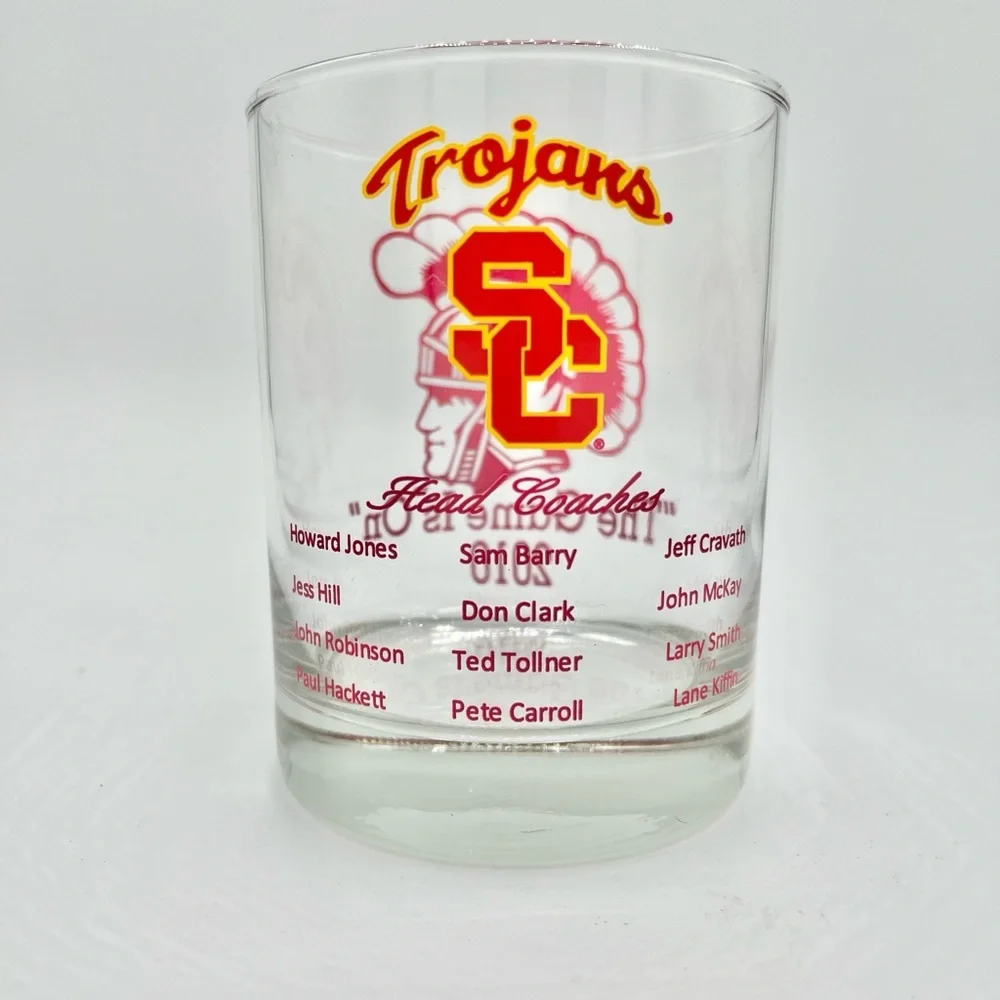 USC Trojans Drink Glass‎ 2010 Head Coach University Southern California 14oz EUC